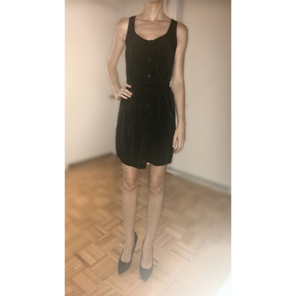 Forever 21 Black Button-up Tank Shirtdress